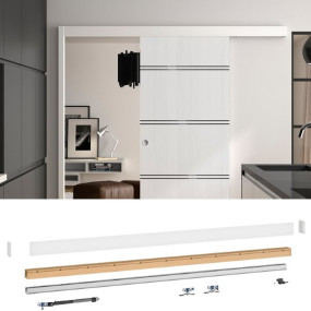 KIT EN APPLIQUE CONFORT EDAC ENROBE BLANC 2000MM AVEC AMORTISSEUR ET RALENTISSEUR