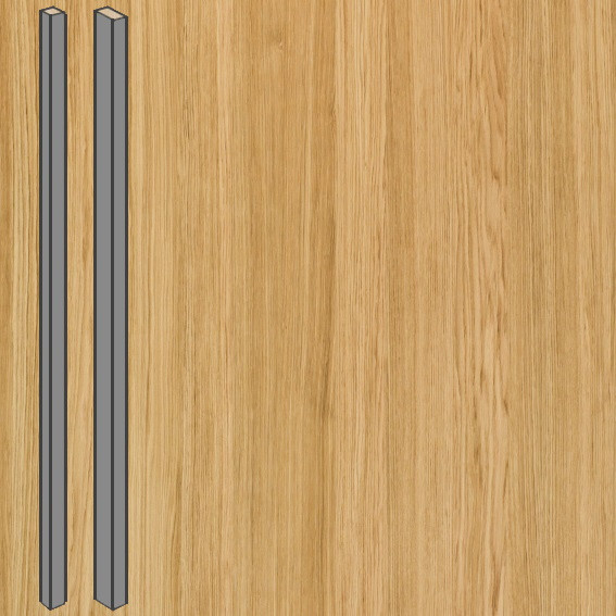 WALL SLATS ASTRATA 4.0 TASSEAU MDF 31X31MM 3 FACES IVORY OAK VERNI LONGUEUR 3040MM