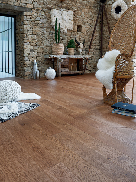 PARQUET DIVA 139 CLIC INTENSO BOIS FLOTTE 12X139MM 4 CHANFREINS-VERNIS MAT - SUPPORT HDF