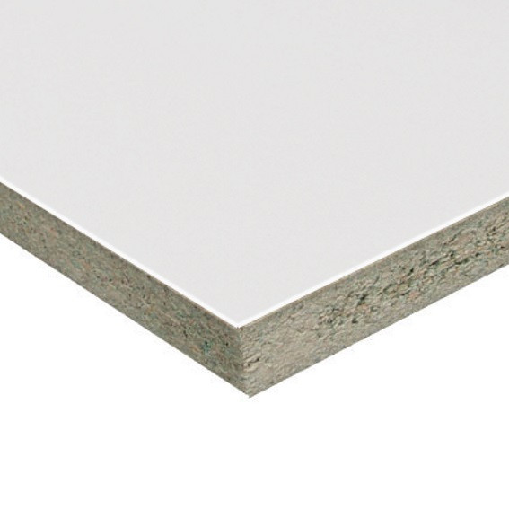 PANNEAU AGGLOMERE HYDROFUGE MELAMINE BLANC 1 FACE 4150X2070MM 38MM