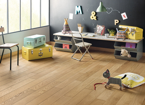 PARQUET DIVA 139 CLIC CHENE CLASSIC TOPAZE 12X139MM 4 CHANFREINS -VERNIS MAT- SUPPORT HDF