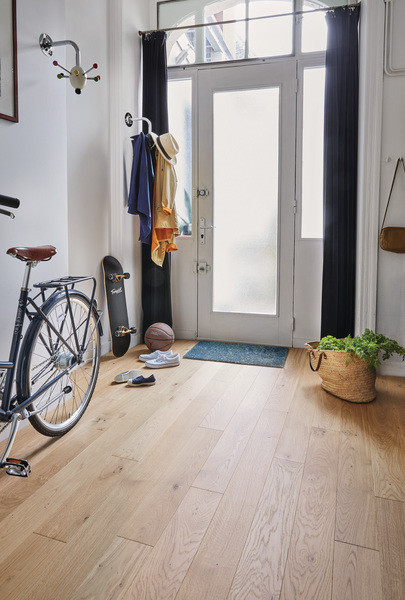 PARQUET DIVA 139 CLIC CHENE AUTHENTIQUE BOIS FLOTTE 12X139MM 4 CHANFREINS -VERNIS MAT- SUPPORT HDF