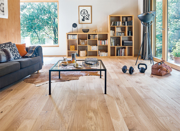 PARQUET DIVA 139 CLIC INTENSO BOIS FLOTTE 12X139MM 4 CHANFREINS-VERNIS MAT - SUPPORT HDF