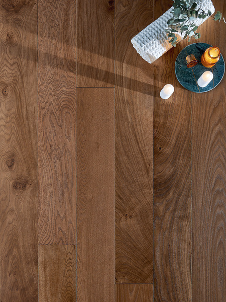 PARQUET DIVA 139 CLIC INTENSO CUIR  12X139MM 4 CHANFREINS - HUILE - SUPPORT HDF