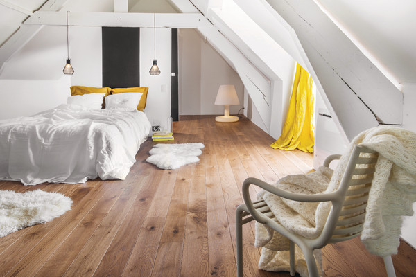 PARQUET DIVA 139 R+L CHENE ZENITUDE ORIGINE CUIR  14X139MM 2 CHANFREINS VEILLIS - HUILE - SUPPORT CP