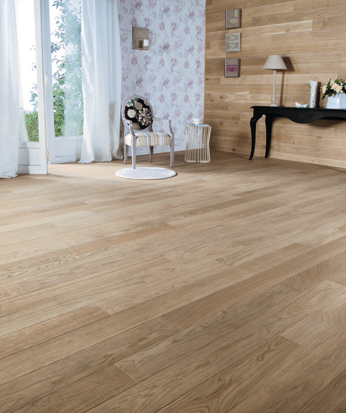 PARQUET DIVA 139 R+L CHENE CLASSIC BOIS FLOTTE 14X139MM 4 CHANFREINS -VERNIS MAT - SUPPORT CP