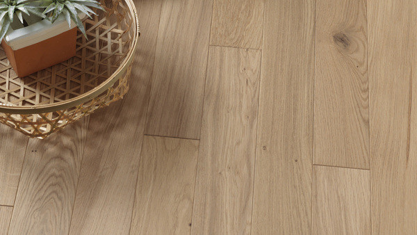 PARQUET SONATE R+L CHENE ZENITUDE BOIS FLOTTE 14X90MM 4 CHANFREINS - VERNIS MAT - MASSIF
