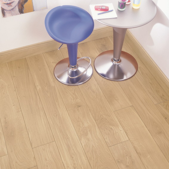 PARQUET MASSIF CHENE 14X130MM 4 CHANFREINS - CHOIX RUSTIQUE - VERNI MAT - RL