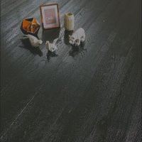 PARQUET MASSIF CHENE CARBONE VIEILLI 14X130MM SANS CHANFREINS - CHOIX RUSTIQUE/CAMPAGNE - VERNI MAT