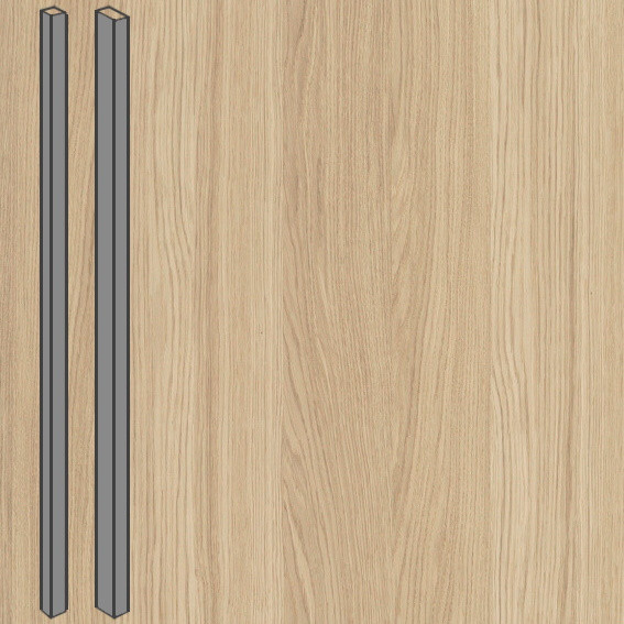 WALL SLATS ASTRATA TASSEAU MDF 65X31MM 4 FACES CHENE ALLEGRO BRUT LONGUEUR 3040MM