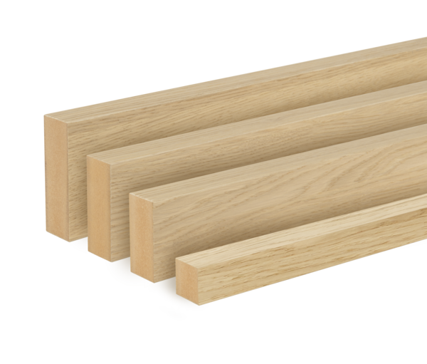 WALL SLATS ASTRATA 4.0 TASSEAU MDF 31X31MM 3 FACES IVORY OAK VERNI LONGUEUR 3040MM