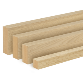 WALL SLATS ASTRATA 4.0 TASSEAU MDF 65X31MM 4 FACES IVORY OAK VERNI LONGUEUR 3040MM