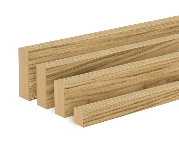 WALL SLATS ASTRATA 4.0 TASSEAU MDF 31X31MM 3 FACES NATURAL OAK VERNI LONGUEUR 3040MM