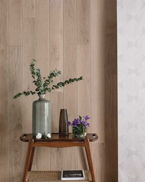 REVETEMENT CONCEPT BOIS MURAL CHENE HUILE TUFFEAU 10X141MM - HUILE 2,005M ABOUTEE 2 ELEGIES DROITES