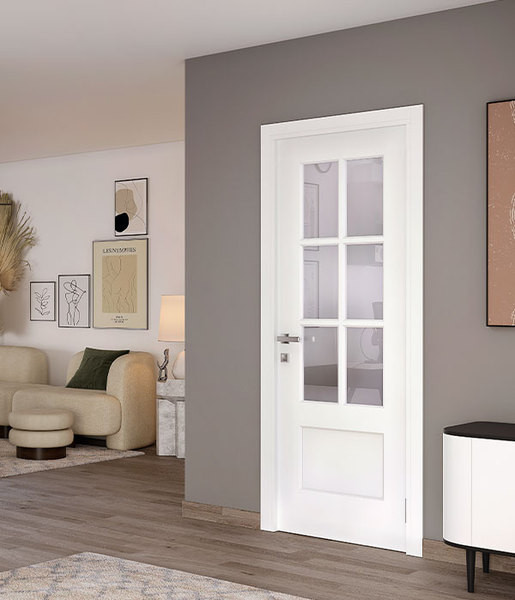 modèle BALI V6 vitrée 4 décors laqués
