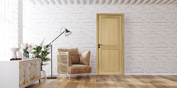 Porte PROBOPORTE Bois massif CAMELIA (panneau ou vitrée, 2 carreaux)