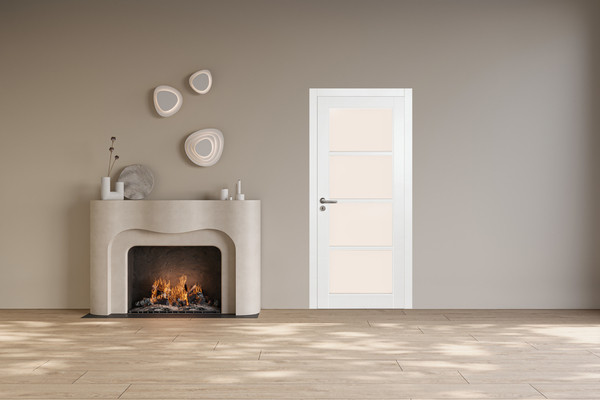 Porte PROBOPORTE Bois massif  IRIS ( panneau ou vitrée,4 carreaux)