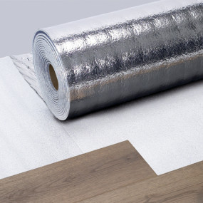 SOUS-COUCHE POSE FLOTTANTE NEBOMOUSSE AVEC FILM PARE-VAPEUR 2MM - LARGEUR1M - ROULEAU DE 15M2