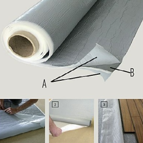 SOUS-COUCHE POUR PARQUET A COLLER ET SOL CHAUFFANT ISO 18DB - EP. 3,2MM - ROULEAU DE 5M2
