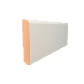 PLINTHE MDF REVETUE BLANC BORD ARRONDI 14X80MM 2M20