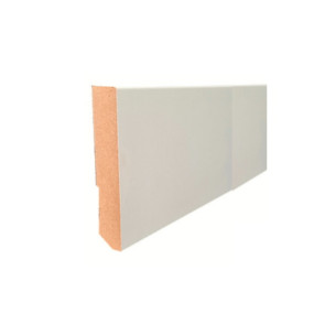 PLINTHE MDF BORD DROIT REVETU BLANC 14X75X2400MM
