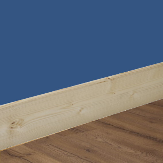 PLINTHE SAPIN DU NORD BORD DROIT 95X13MM RAINE BOUT 4,20ML