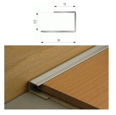 PROFILE ALU D'ARRET 15MM 2,70ML NATUREL 163209