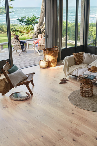PARQUET DIVA 184 CLIC CHENE ZENITUDE HUILE BOIS NATUREL 12X184MM 4 CHANFREINS - HUILE - SUPPORT HDF