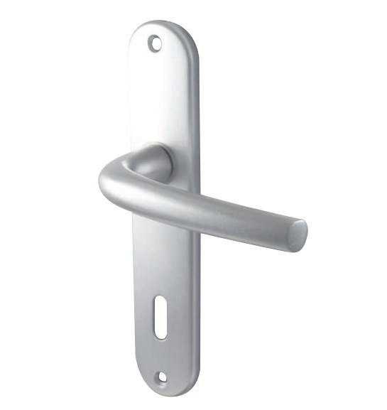 BEQUILLE SUR PLAQUE 38MM MODELE MADRID ALUMINIUM F1 ENTRAXE 165MM - CARRE 7 - A CONDAMNATION BDCC