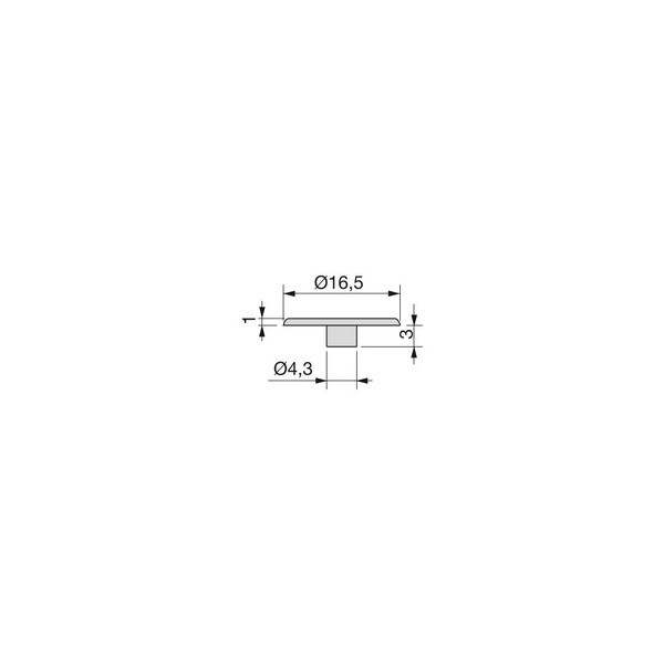 EMUCA CACHE PLASTIQUE BLANC POUR EXCENTRIQUE DIAMETRE 15MM - SACHET DE 50UN -