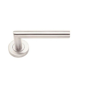 BEQUILLE DOUBLE MODELE PRAGUE INOX BROSSE 304 ROSACE RONDE SANS ROSACES