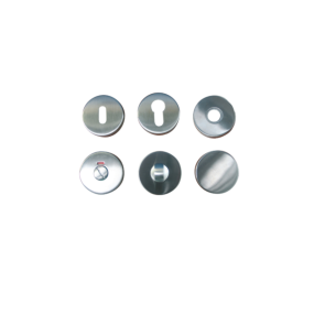PAIRE DE ROSACES RONDES INOX BROSSE 304 DIAMETRE 52MM BDCCV