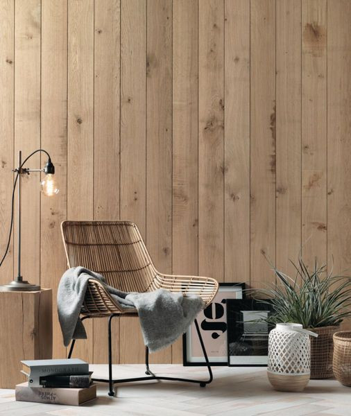 BOIS MURAL 10MM - SUPPORT HDF CHENE GRIS CABANE HUILE