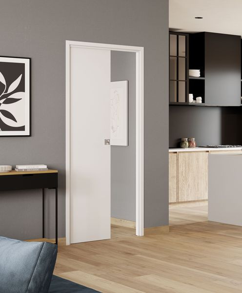 SOGAL PORTE COULISSANTE ESSENTIA COSMOS MELAMINE BLANC M21 2040X830
