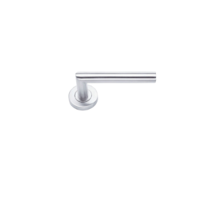 BEQUILLE DOUBLE MODELE PRAGUE INOX BROSSE 304 ROSACE RONDE DIAMETRE 52 - CARRE 7 - SANS ROSACES -