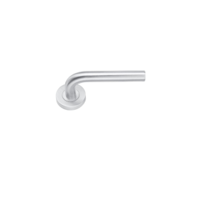 BEQUILLE DOUBLE MODELE L INOX BROSSE 304 ROSACE RONDE DIAMETRE 52 - CARRE 7 - SANS ROSACES -
