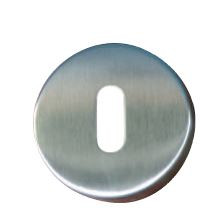 PAIRE DE ROSACES INOX BROSSE 304 DIAMETRE 52MM CLE L