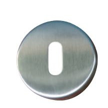 PAIRE DE ROSACES INOX BROSSE 304 DIAMETRE 52MM CLE L