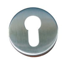 PAIRE DE ROSACES INOX BROSSE 304 DIAMETRE 52MM CLE I