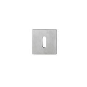 PAIRE DE ROSACES MODELE OSLO INOX BROSSE 304 AVEC ROSACES CARREES 53MM CLE L