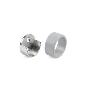 EMUCA SUPPORT LATERAL CHROME ROND POUR BARRE PENDERIE - SACHET DE 4 UN