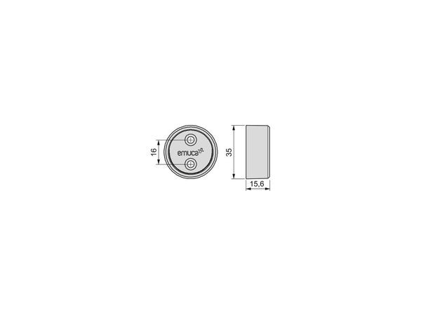 EMUCA SUPPORT LATERAL CHROME ROND POUR BARRE PENDERIE - SACHET DE 4 UN