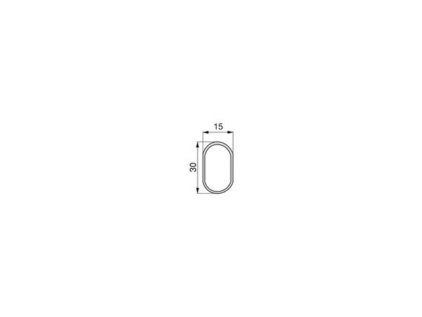EMUCA TUBE POUR ARMOIRE OVALE ACIER CHROME LONG.2350MM