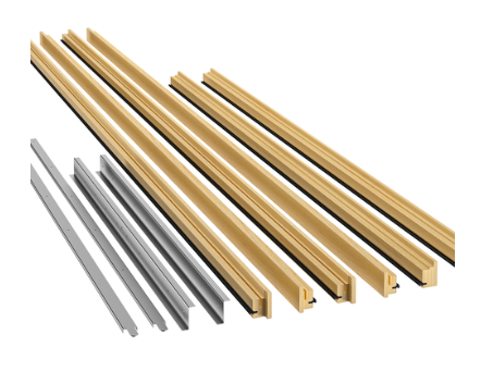 EDAC KIT DE TRANSFORMATION SILLAGE POUR PORTE DOUBLE BRUT EN PIN - POUR PLACO