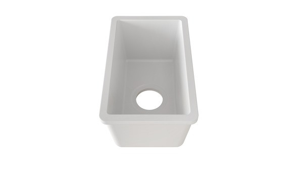 EVIER DE CUISINE RESINE KERROCK SONIA-UN UNIS (370X210X180) KIT TROP PLEIN NON INCLUS