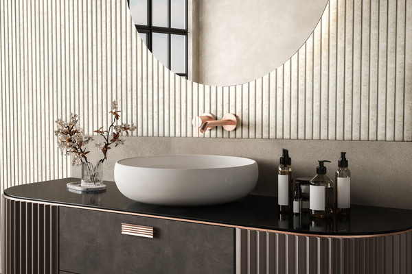 PANNEAU MURAL MAESTRO LATT HYDROFUGE CEPPO BEIGE 00215 / NOVO BLANC  2770X300X16MM -  COLIS DE 2 PIECES