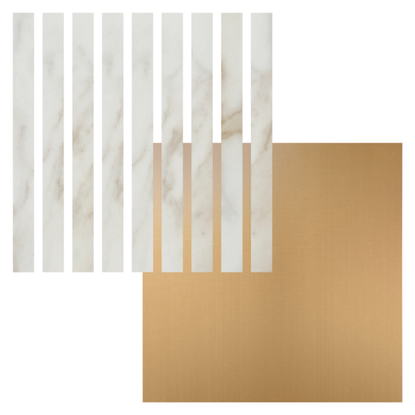 PANNEAU MURAL MAESTRO LATT GOLD GOLD MARBRE 00219 / GOLD 2770X300X20MM - COLIS DE 2 PIECES