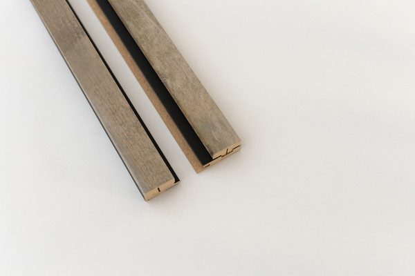 KIT PROFILES DE FINITION DROIT/GAUCHE MAESTRO LATT - 00205 MATTE BLACK / RUSTIC WOOD 2X2770X71X20MM