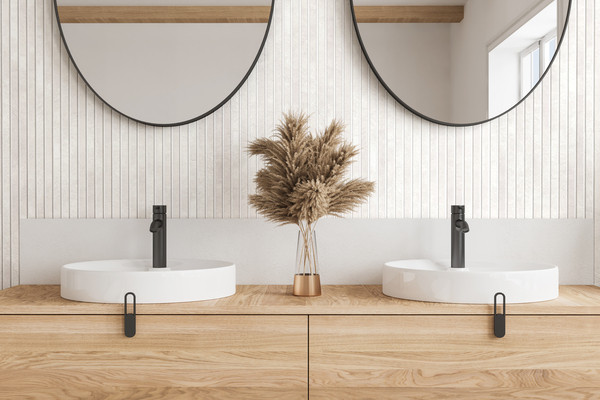 PANNEAU MURAL MAESTRO LATT HYDROFUGE STUCCO IVORY / NOVO BLANC  2770X300X16MM -  COLIS DE 2 PIECES