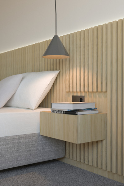 WALL SLATS ASTRATA 4.0 TASSEAU MDF 31X31MM 3 FACES IVORY OAK VERNI LONGUEUR 3040MM